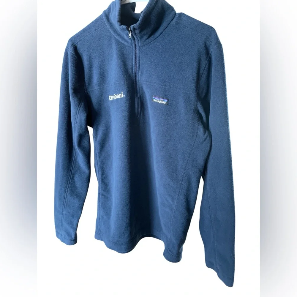 Patagonia Men’s Micro D Fleece Pullover Navy Blue Quarter Zip Size Small